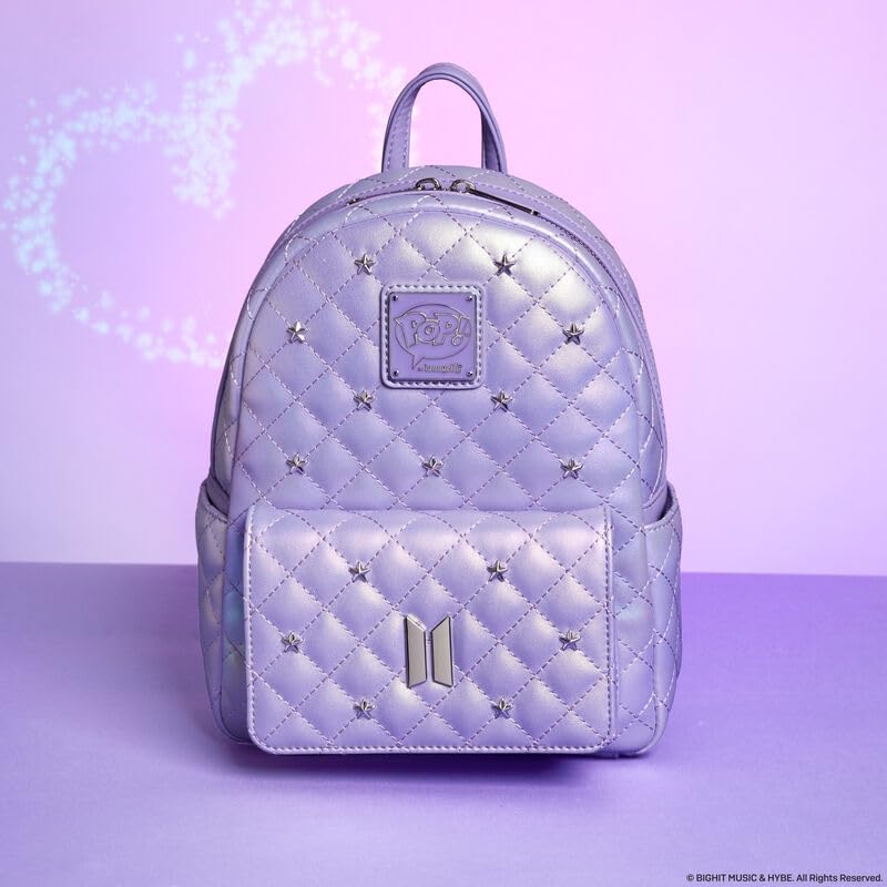 Shine Like ARMY! Loungefly BTS Iridescent Purple Mini Backpack