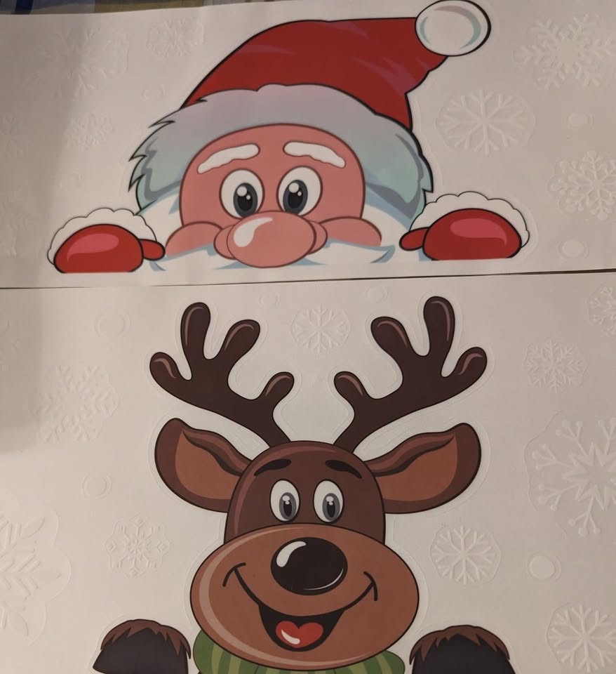 300 PCS 8 Sheet Christmas Window Cling Stickers