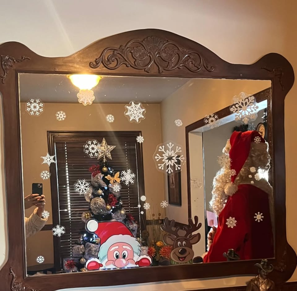 300 PCS 8 Sheet Christmas Window Cling Stickers