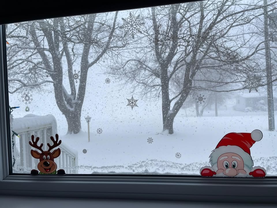 300 PCS 8 Sheet Christmas Window Cling Stickers