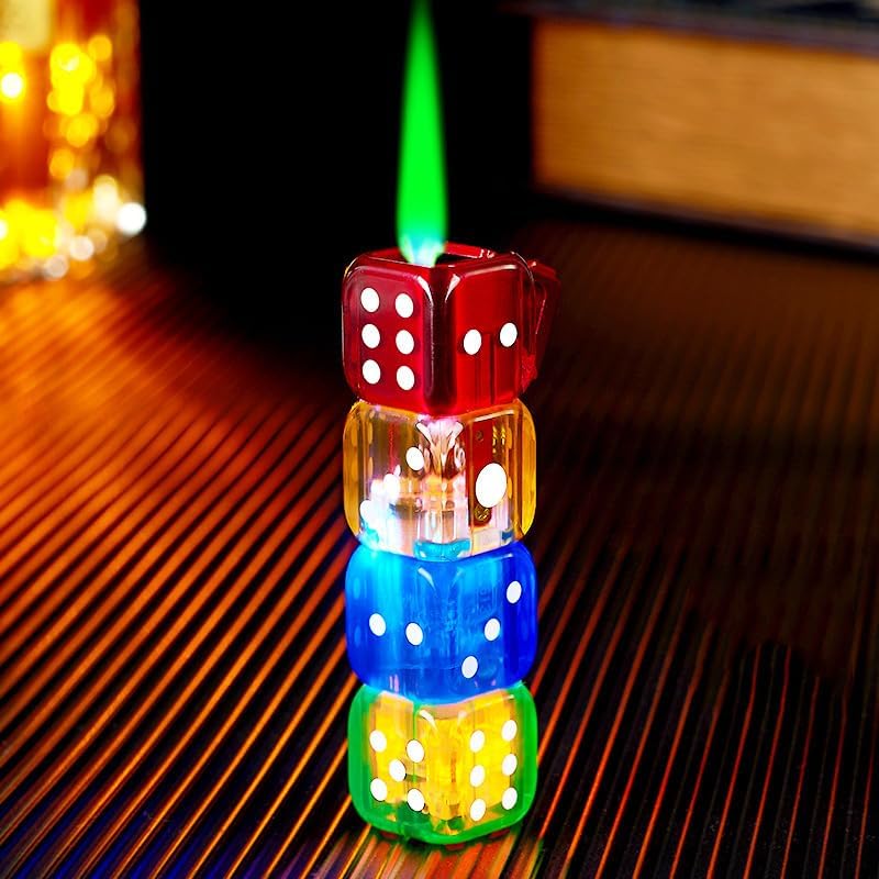 Colorful Dice Torch Butane Lighter