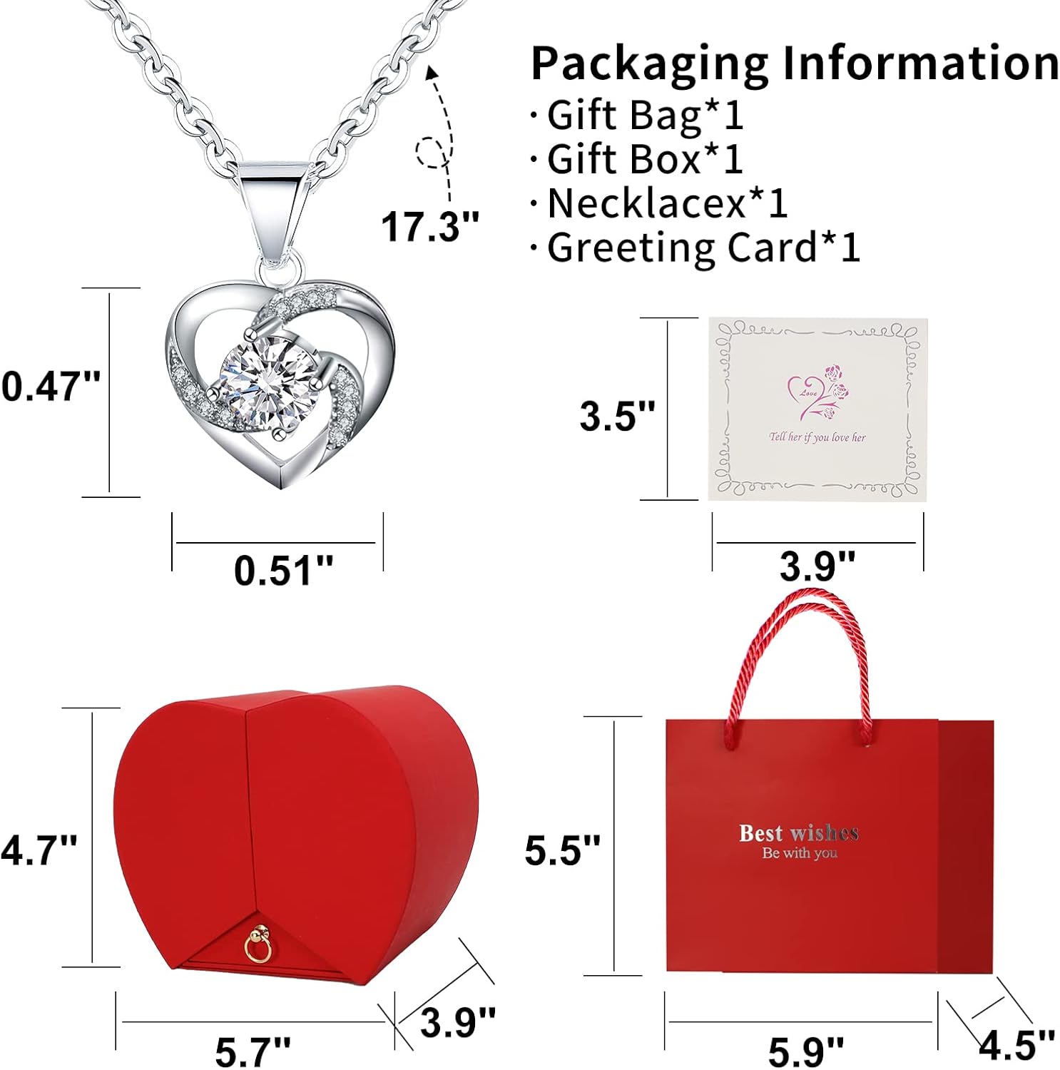 Romantic Jewelry Gift Box for Her | Preserved Rose & Sterling Silver Necklace – Birthday/Anniversary