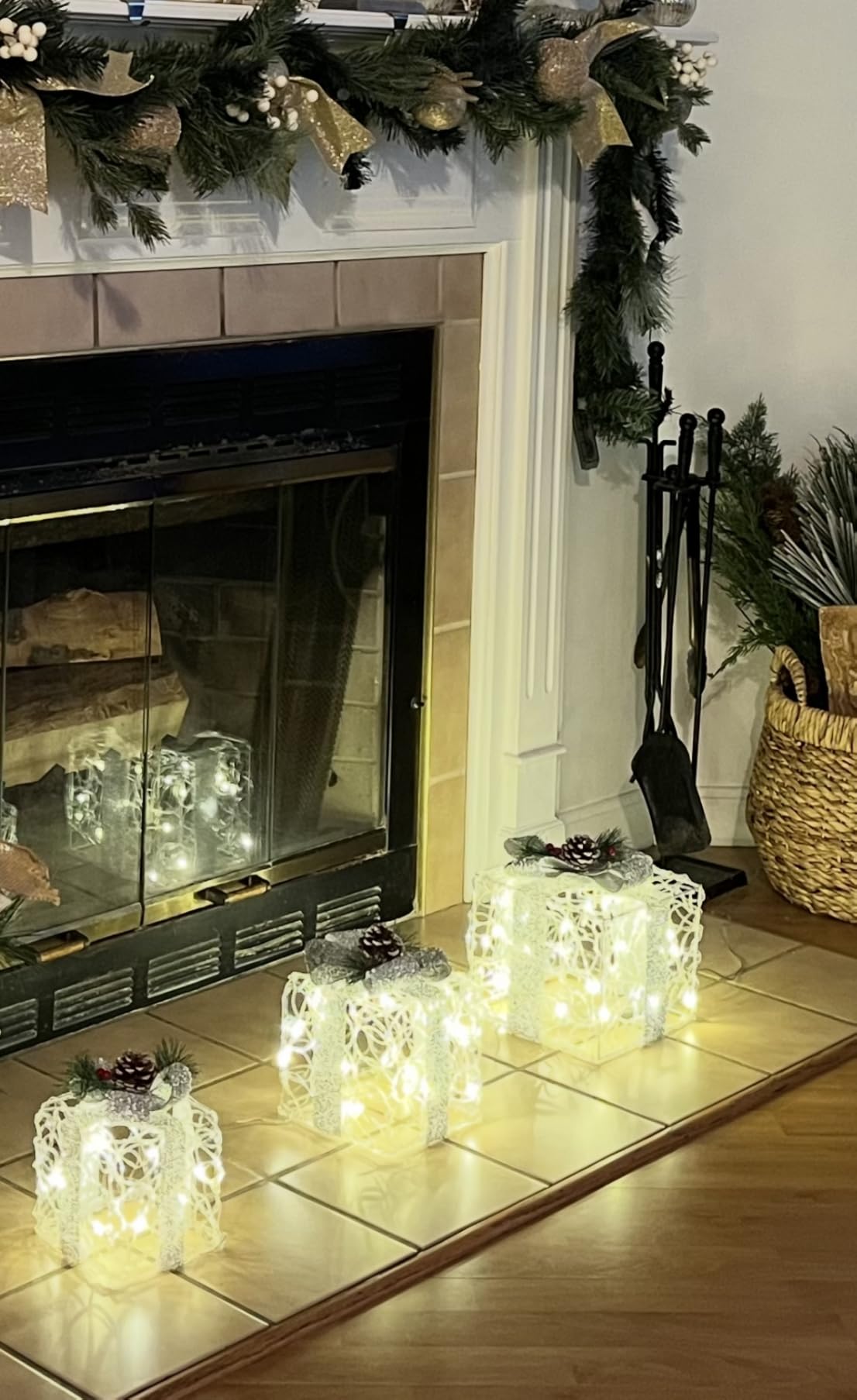 3 set Christmas Lighted Gift Boxes