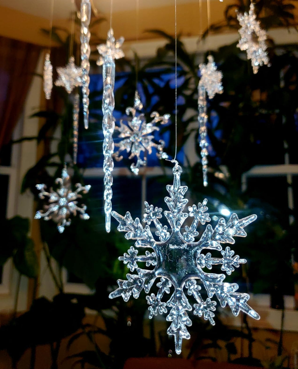 36PCS Crystal Christmas Tree Ornaments