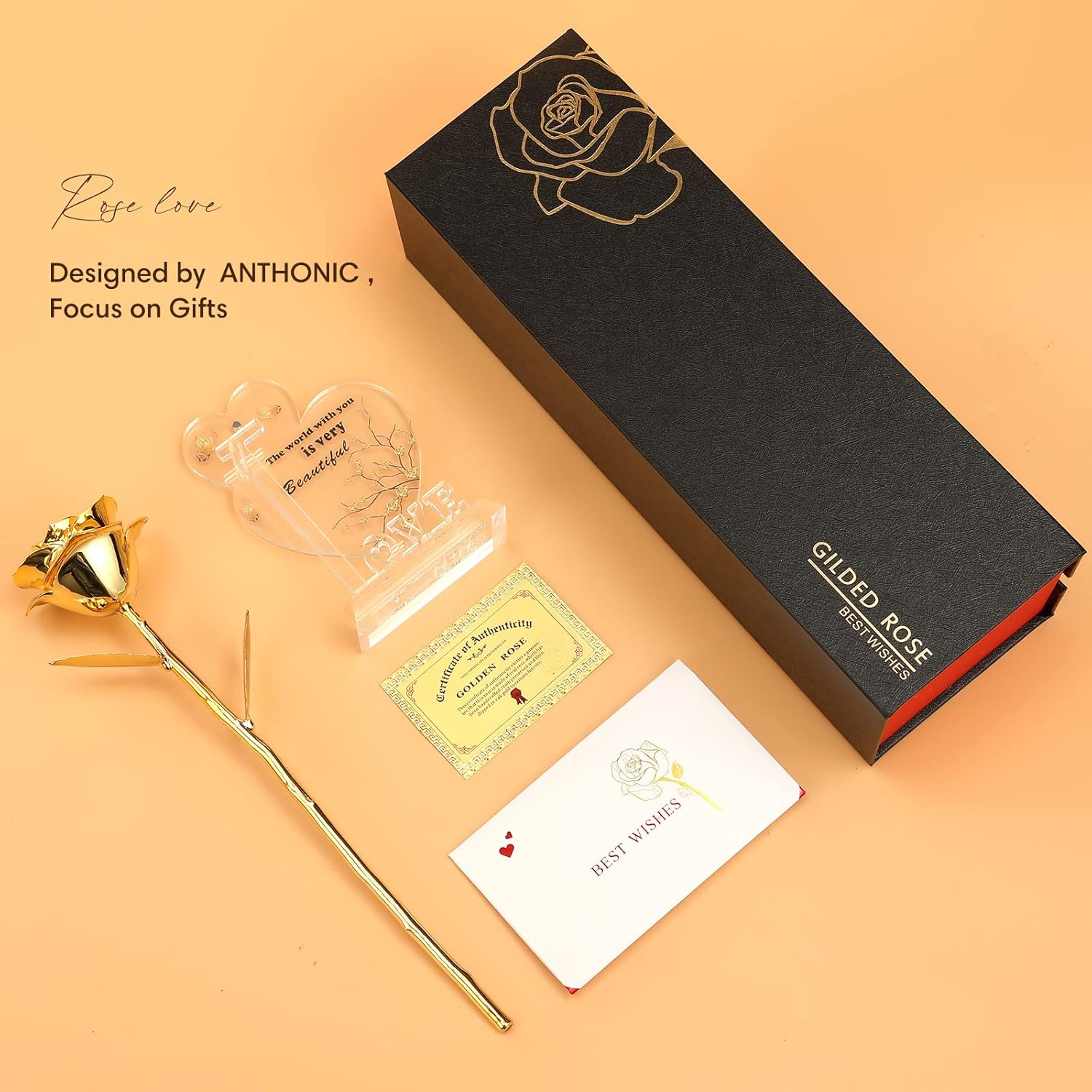 Handcrafted Real Rose Dipped in 24K Gold – Perfect Birthday & Valentine’s Gift