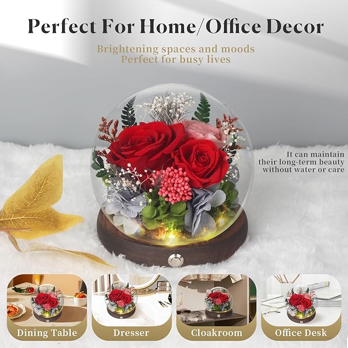 Valentine’s Day Gifts for Her – Forever Rose Birthday Gift for Women, Romantic Keepsake