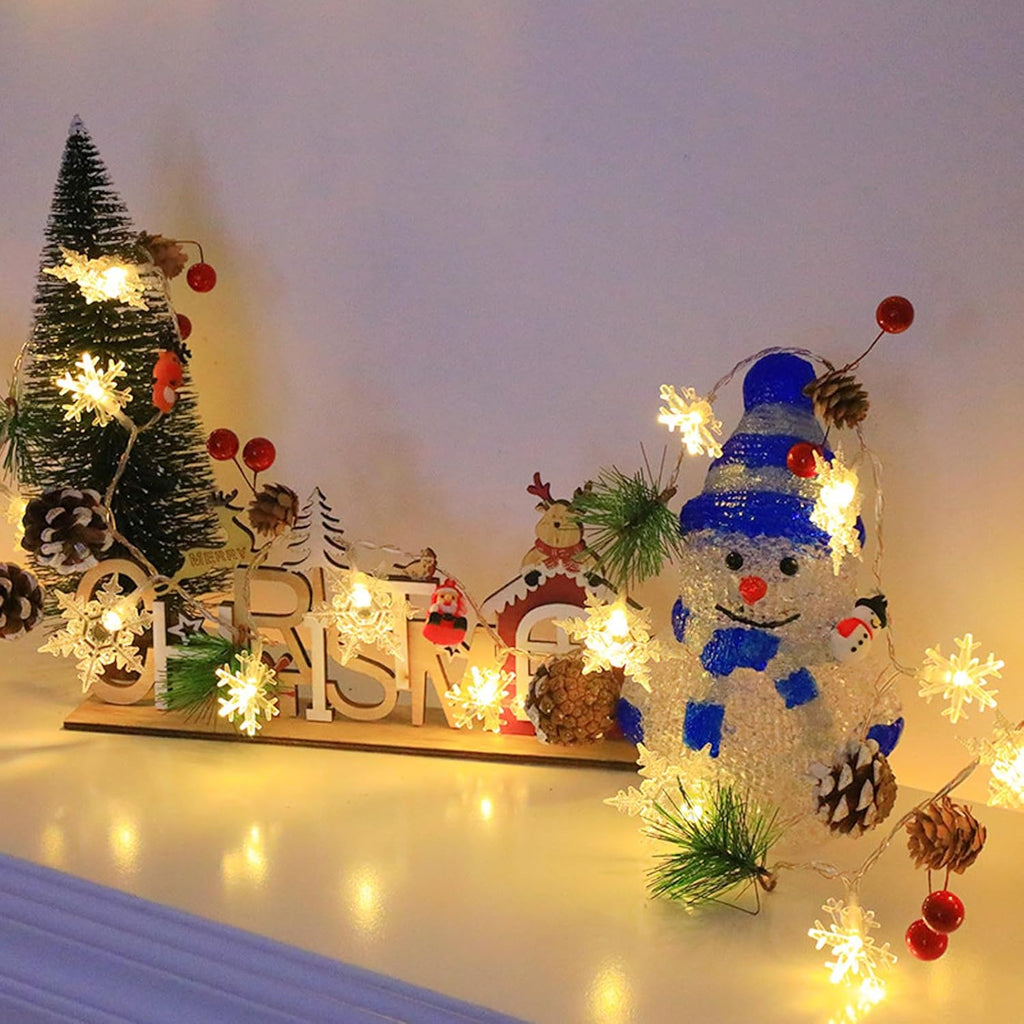 Christmas Decoration Light Pinecone Snowflake String Lights 2M 20-LED