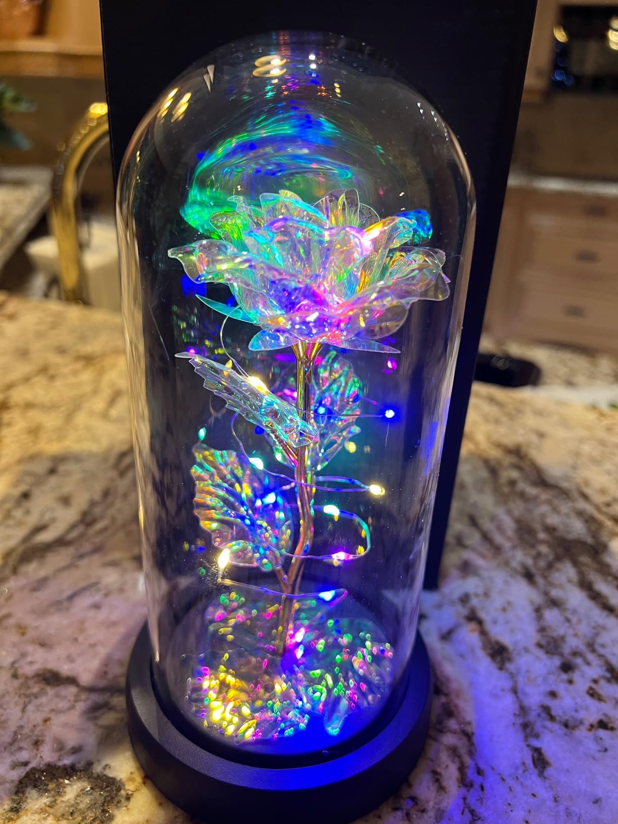 Preserved Purple Rose Glass Dome – Valentine’s & Anniversary Gift