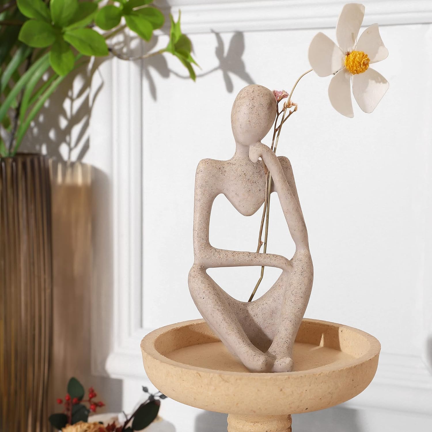 3 PCS Resin Thinker Statue Figurines Home Decor