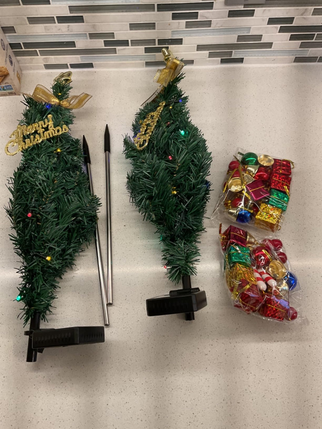 Mini Tabletop Christmas Tree 20" – DIY Xmas Artificial Tree with LED Lights & Ornaments | Home, Office & Party Decoratio