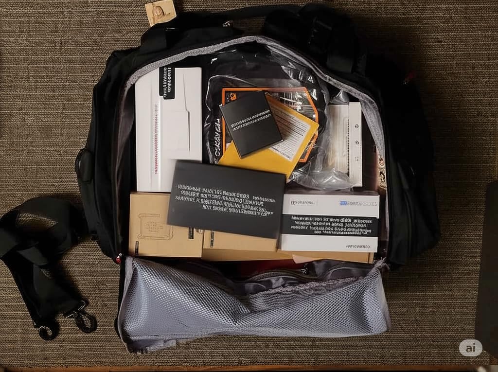 Bag for Men Women 40L with Shoe Compartment Waterproof Duffle