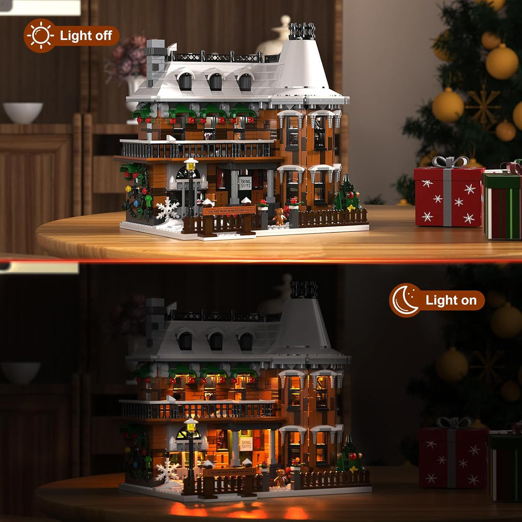 It’s a Wonderful Life Snow House Building Set – 1549PCS with LED Light