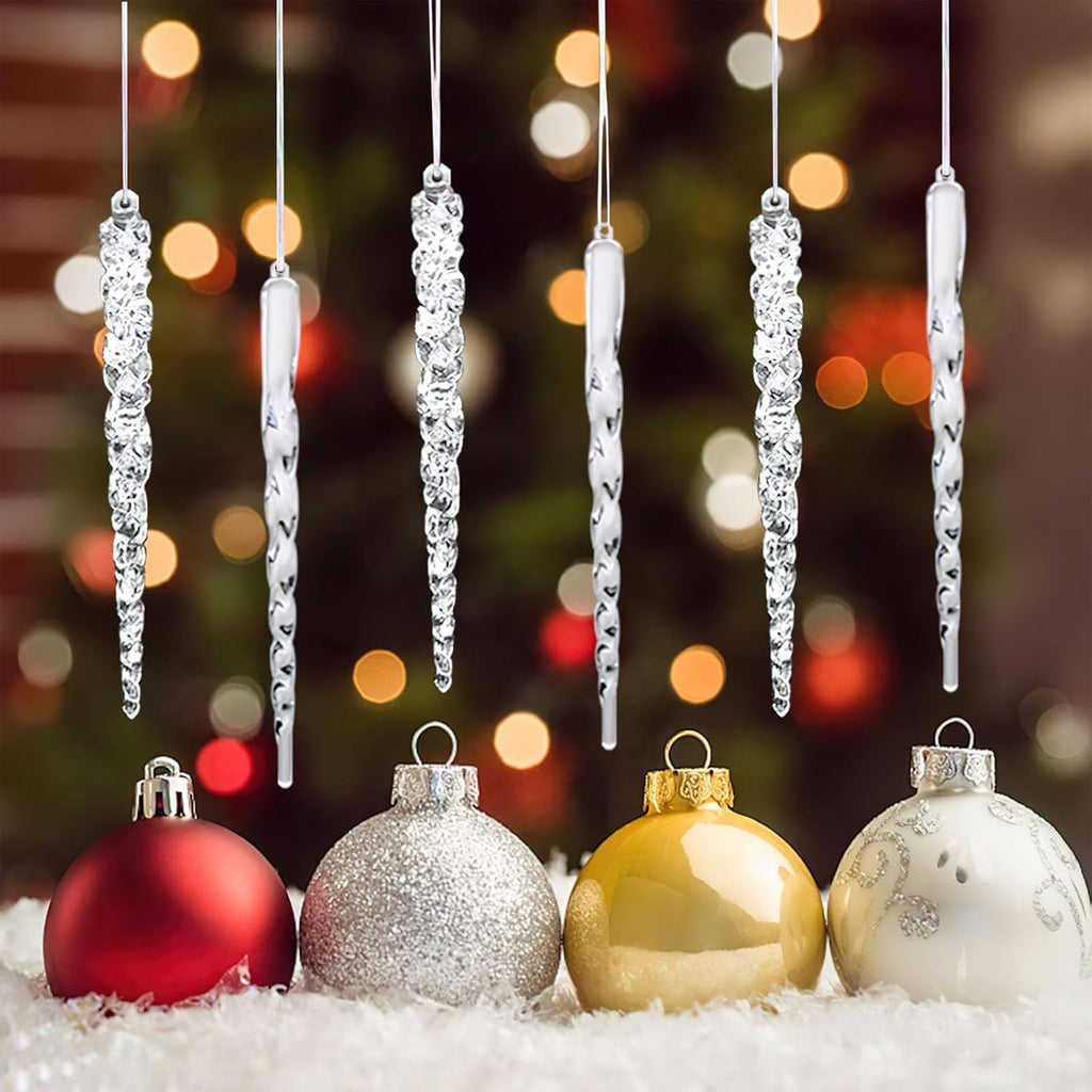 36PCS Crystal Christmas Tree Ornaments