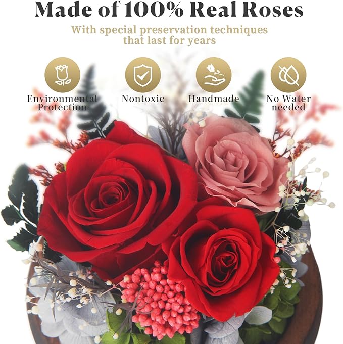 Valentine’s Day Gifts for Her – Forever Rose Birthday Gift for Women, Romantic Keepsake