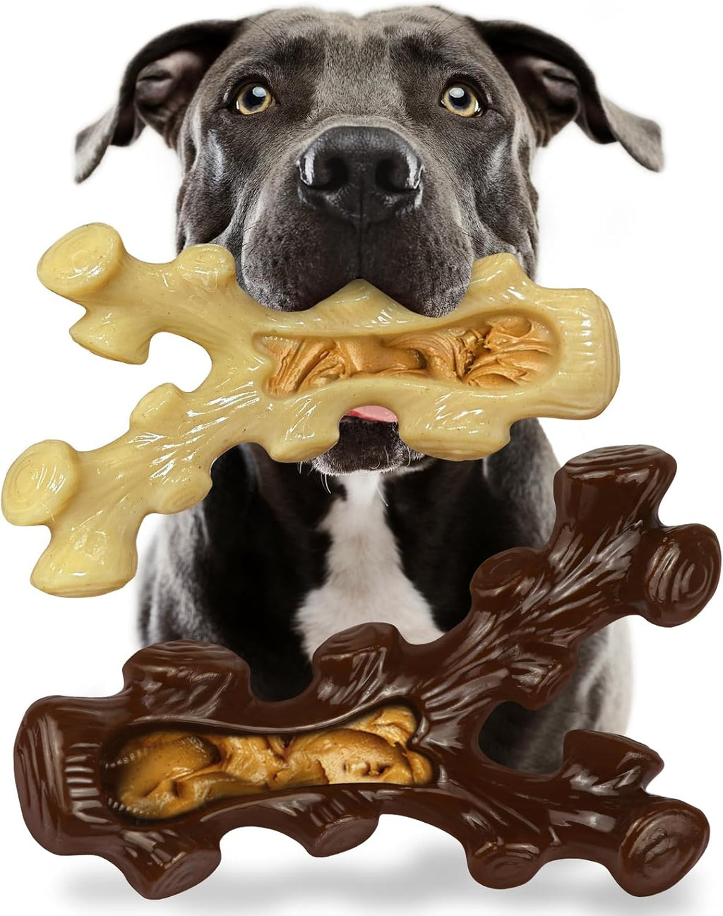 2 Pack Tough Dog Chew Toys – For Aggressive Chewers (Medium/Large Dogs)