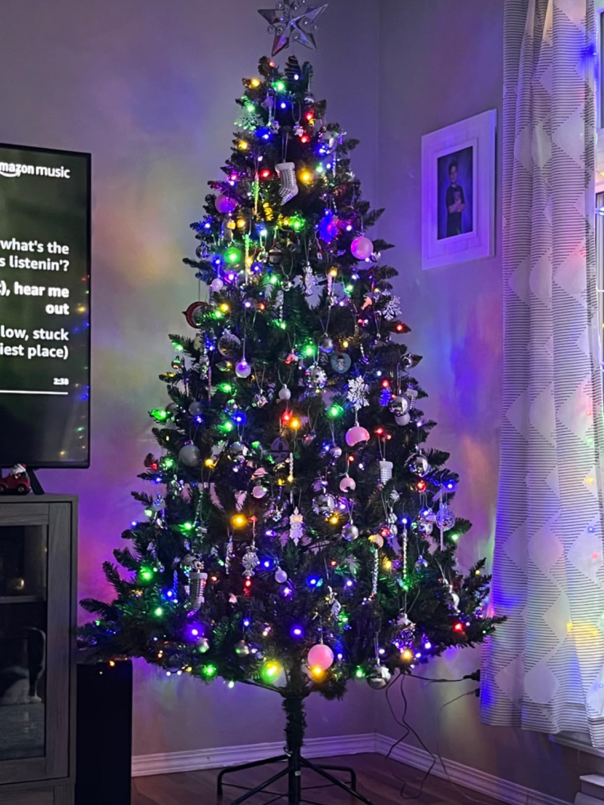 128Pcs Christmas Tree Decorations Set – Red Shatterproof Baubles