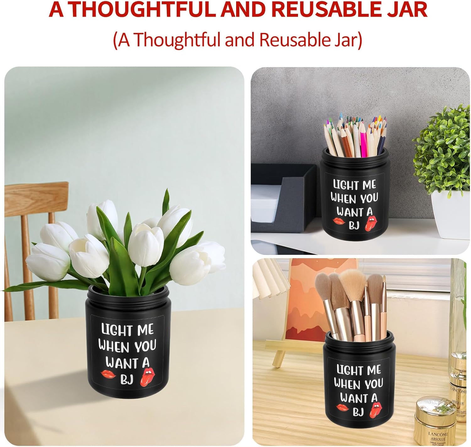 Funny Scented Candle for Him – Sandalwood Valentine’s Gift