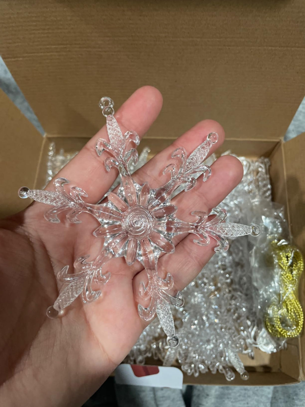 36PCS Crystal Christmas Tree Ornaments