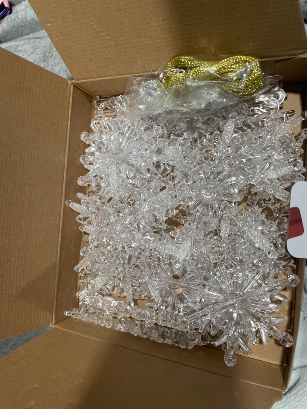 36PCS Crystal Christmas Tree Ornaments