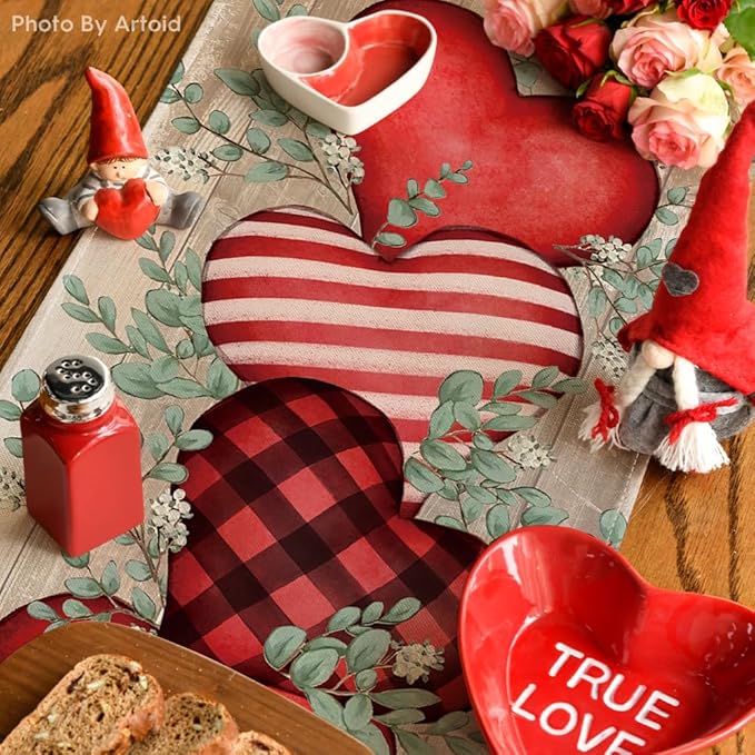 Valentine's Table Runner for Home Party Decor
