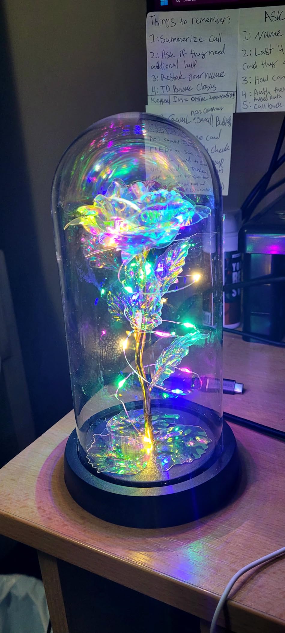 Light Up Rose Valentines Day Gifts for Girlfriend