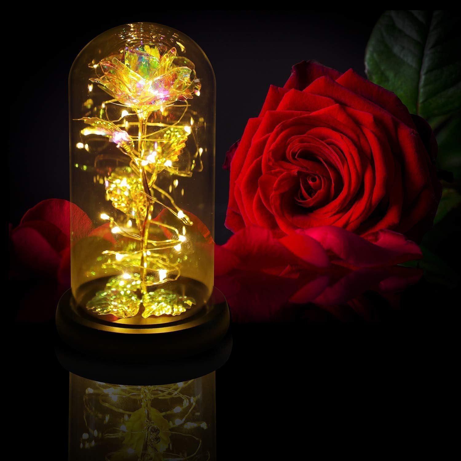 Light Up Rose Valentines Day Gifts for Girlfriend