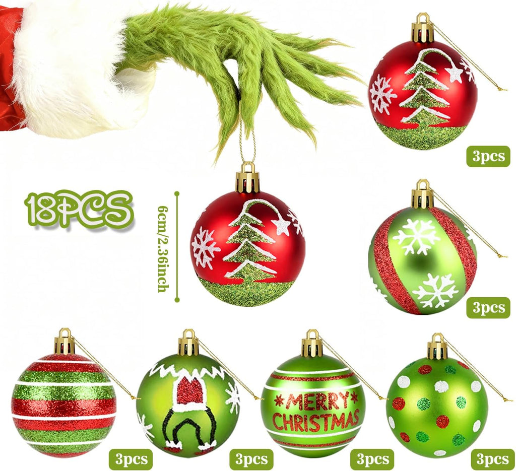 18pcs Christmas Balls Ornament