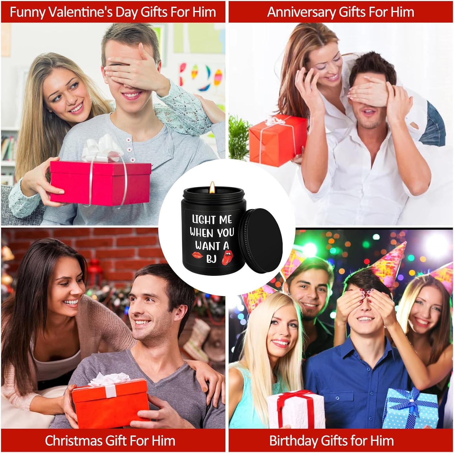 Funny Scented Candle for Him – Sandalwood Valentine’s Gift