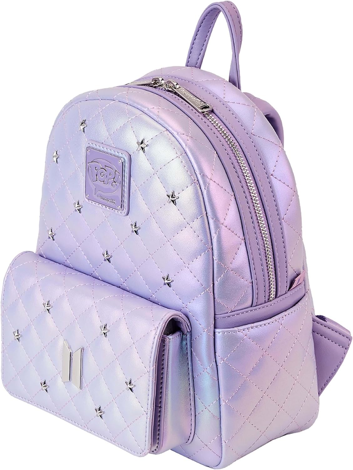 Shine Like ARMY! Loungefly BTS Iridescent Purple Mini Backpack