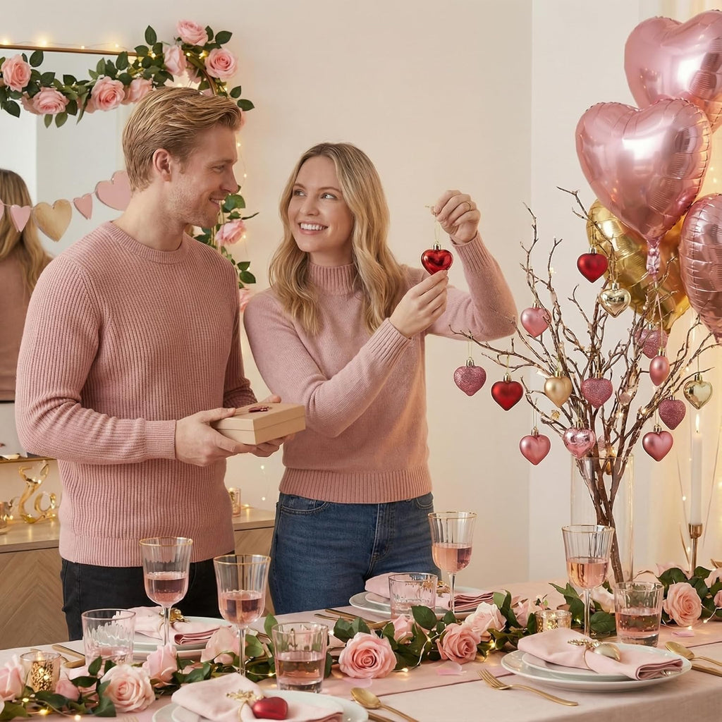 16Pcs Valentine's Day Heart Shaped Ornaments Gift Pack