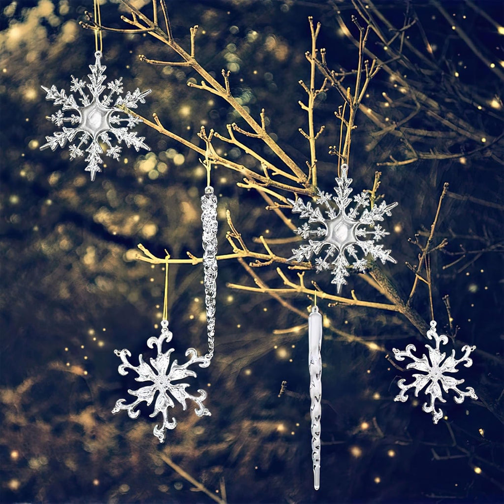 36PCS Crystal Christmas Tree Ornaments