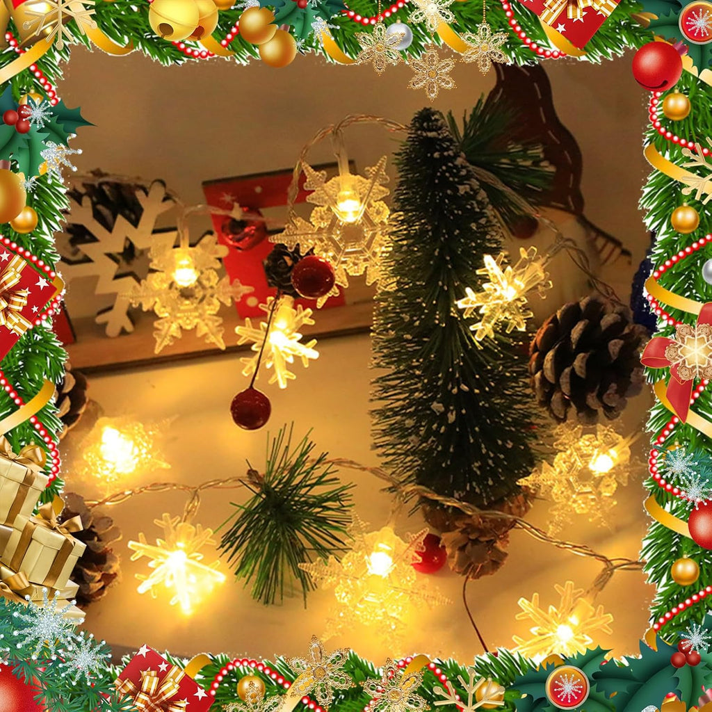 Christmas Decoration Light Pinecone Snowflake String Lights 2M 20-LED