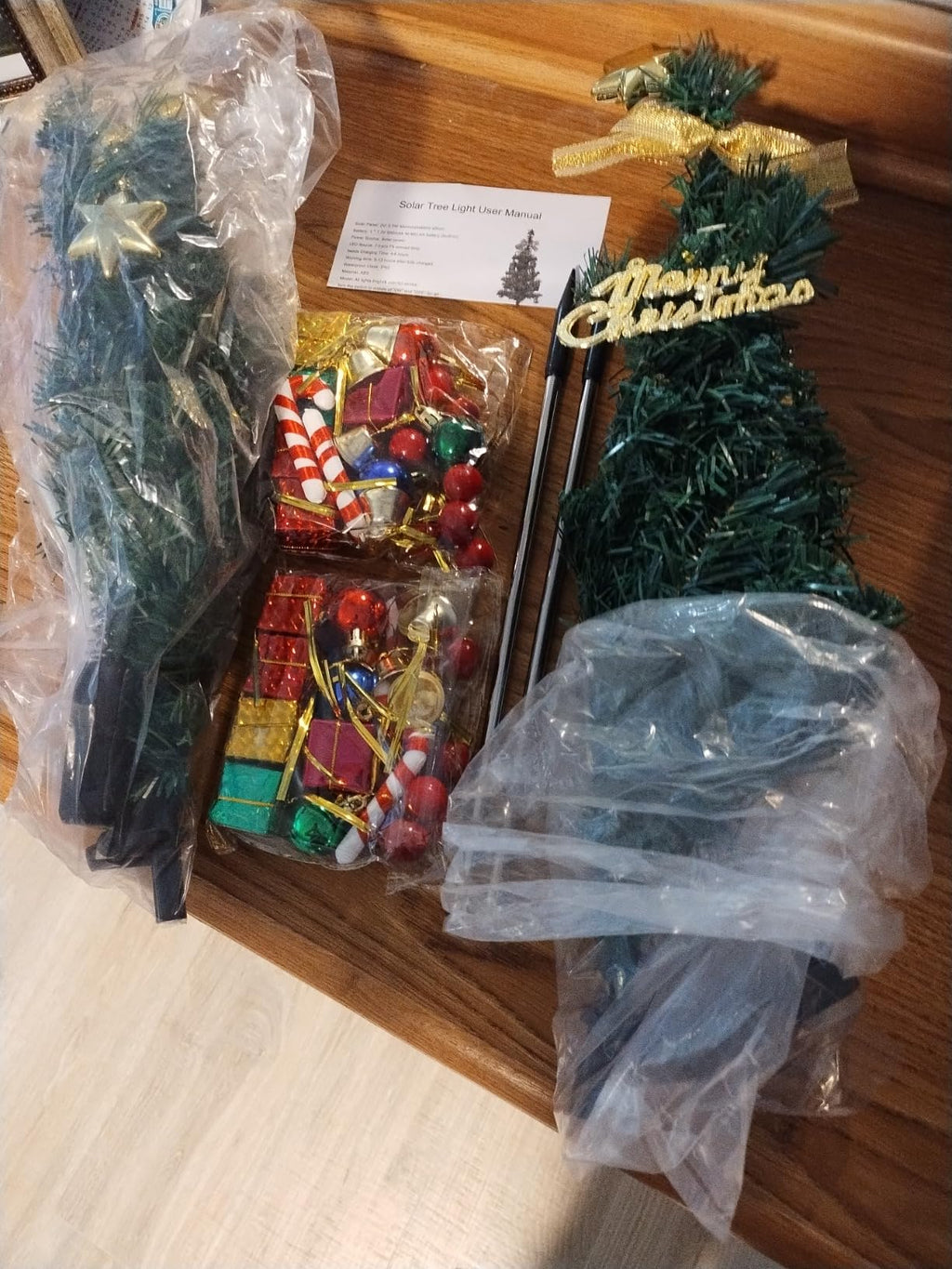 Mini Tabletop Christmas Tree 20" – DIY Xmas Artificial Tree with LED Lights & Ornaments | Home, Office & Party Decoratio