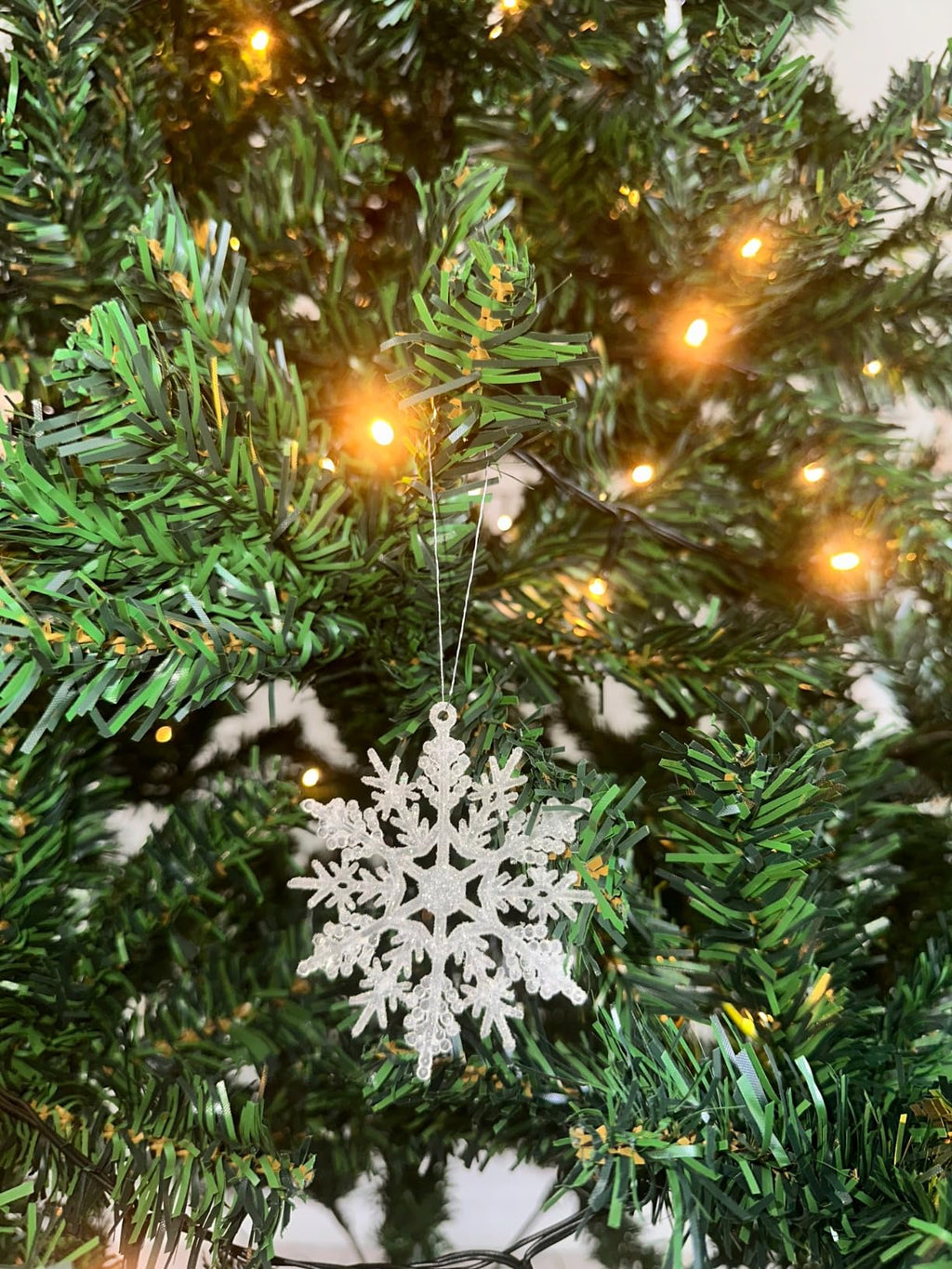 36 pcs White Snowflake Ornaments