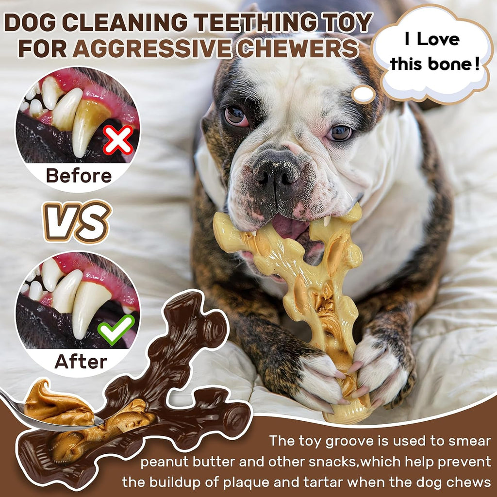 2 Pack Tough Dog Chew Toys – For Aggressive Chewers (Medium/Large Dogs)
