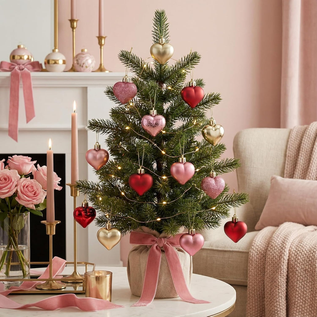 16Pcs Valentine's Day Heart Shaped Ornaments Gift Pack