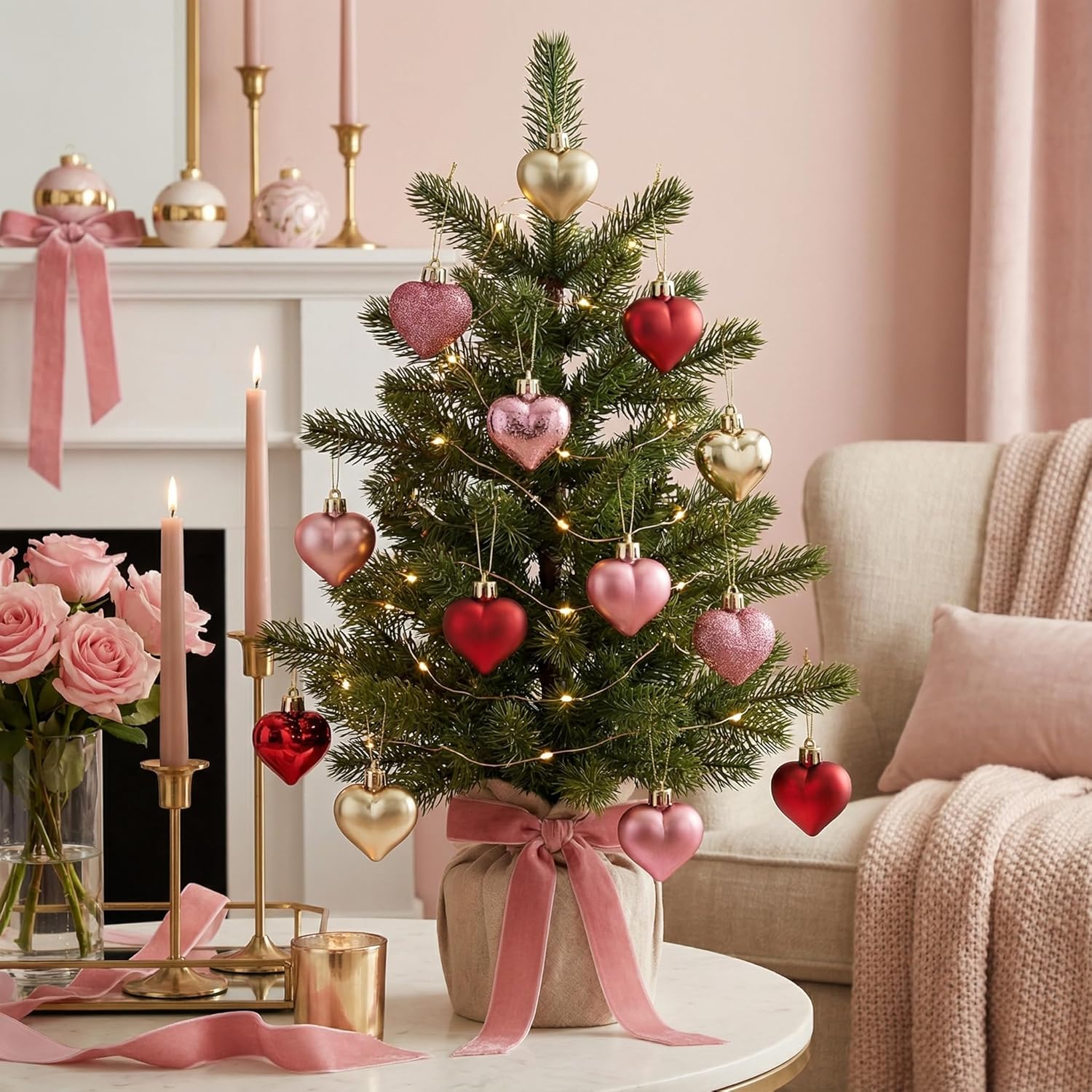 16Pcs Valentine's Day Heart Shaped Ornaments Gift Pack