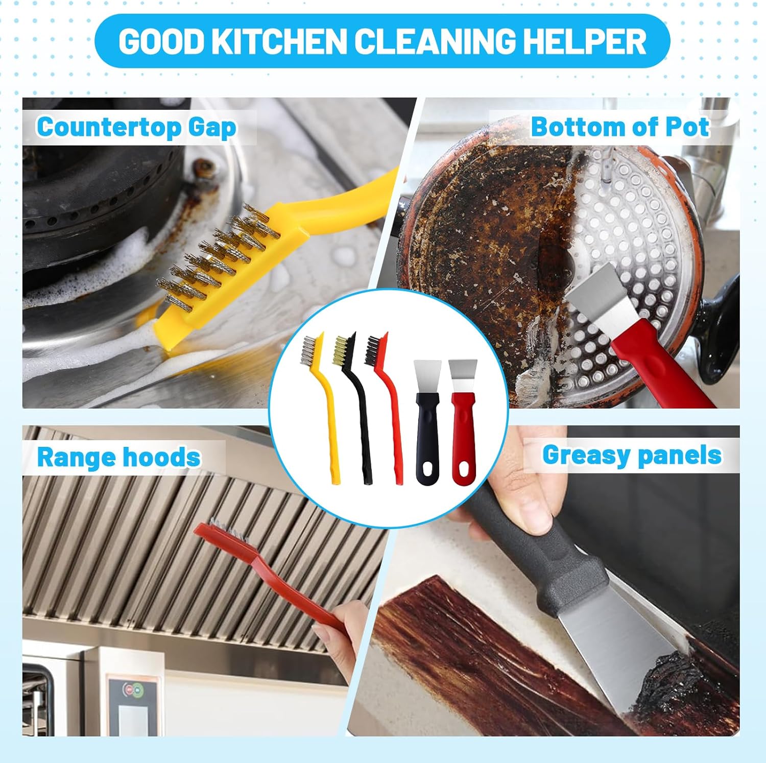 16PCS Crevice Cleaning Brush Set – Deep Gap & Window Groove Cleaner