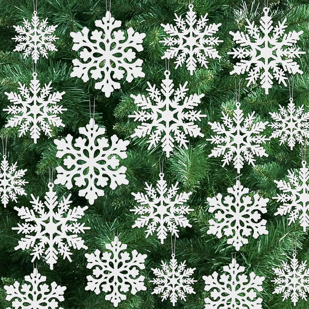24PCS Snowflake Ornaments